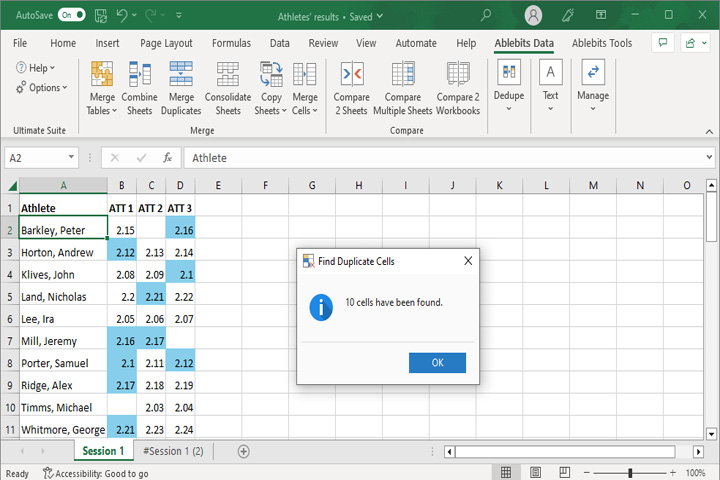 AbleBits Ultimate Suite for Excel 1