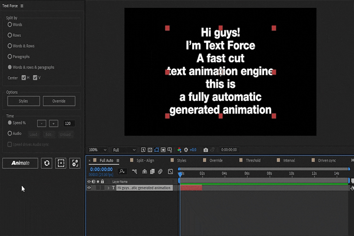 AEScripts Text Force 1.9.0 for After Effects Captura