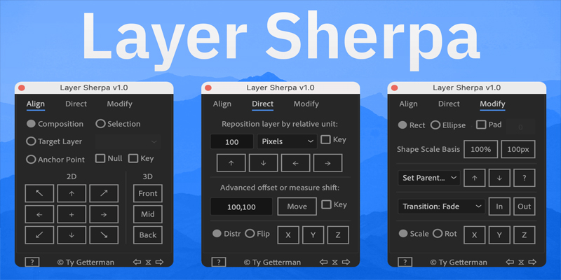 Aescripts Layer Sherpa 1.0 for After Effects (Win + Mac) (2024) [Full] [Mega-Mediafire]