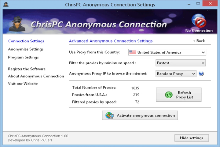 ChrisPC Anonymous Proxy Pro 9.23.1005 Captura
