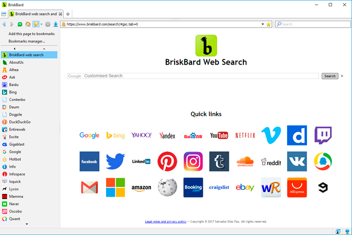 BriskBard 3.6.0 Screen