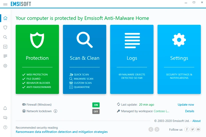 Emsisoft Anti Malware 2022.5.1.11474 Screen