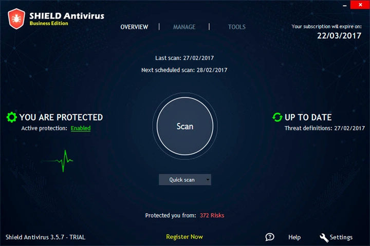 Shield Antivirus Pro 5.2.5 Screen