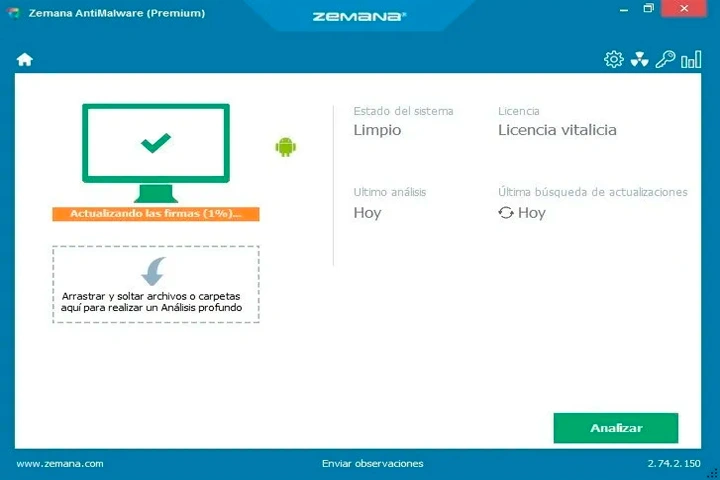 Zemana AntiMalware Premium 3.2.28 Screen